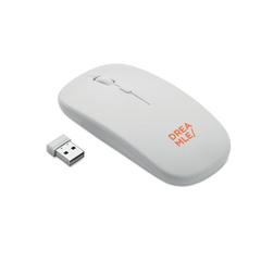 Vue Souris sans fil rechargeable - Curvy c de couleur blanc| Krokrodeal