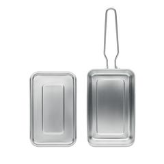 Vue Lunchbox en acier inox - Tamelunch de couleur gris| Krokrodeal