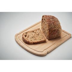 Vue Planche à découper en bambou - Sandwich de couleur marron| Krokrodeal