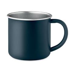 Vue Tasse en acier inox recyclé - Caribu de couleur bleu| Krokrodeal