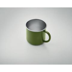 Vue Tasse en acier inox recyclé - Caribu de couleur vert| Krokrodeal
