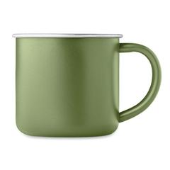 Vue Tasse en acier inox recyclé - Caribu de couleur vert| Krokrodeal