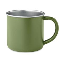 Vue Tasse en acier inox recyclé - Caribu de couleur vert| Krokrodeal