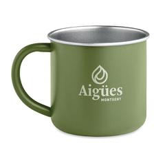 Vue Tasse en acier inox recyclé - Caribu de couleur vert| Krokrodeal