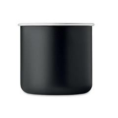 Vue Tasse en acier inox recyclé - Caribu de couleur noir| Krokrodeal