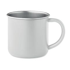 Vue Tasse en acier inox recyclé - Caribu de couleur blanc| Krokrodeal