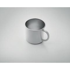 Vue Tasse en acier inox recyclé - Caribu de couleur blanc| Krokrodeal