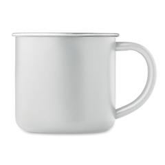 Vue Tasse en acier inox recyclé - Caribu de couleur blanc| Krokrodeal