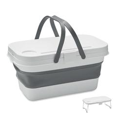 Vue Panier de pique-nique pliable - Cesta de couleur blanc| Krokrodeal