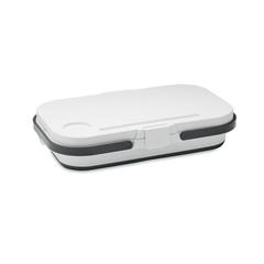 Vue Panier de pique-nique pliable - Cesta de couleur blanc| Krokrodeal