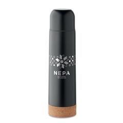 Vue Bouteille double paroi 500ml - Aventur de couleur noir| Krokrodeal