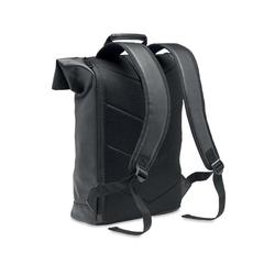Vue Sac à dos enroulable en PU - Bai roll de couleur noir| Krokrodeal