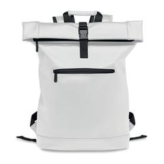 Vue Sac à dos enroulable en PU - Bai roll de couleur blanc| Krokrodeal