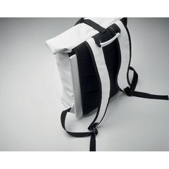 Vue Sac à dos enroulable en PU - Bai roll de couleur blanc| Krokrodeal
