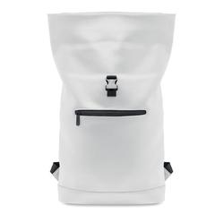 Vue Sac à dos enroulable en PU - Bai roll de couleur blanc| Krokrodeal