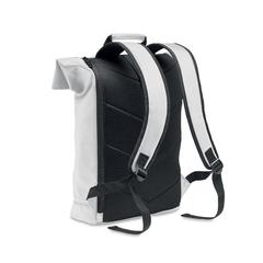 Vue Sac à dos enroulable en PU - Bai roll de couleur blanc| Krokrodeal