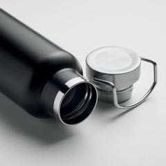 Vue Bouteille double paroi 500ml - Ives de couleur noir| Krokrodeal