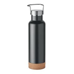Vue Bouteille double paroi 500ml - Ives de couleur noir| Krokrodeal