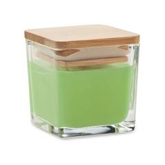 Vue Bougie parfumée carrée 50gr - Pila de couleur vert| Krokrodeal