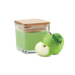 Vue Bougie parfumée carrée 50gr - Pila de couleur vert| Krokrodeal
