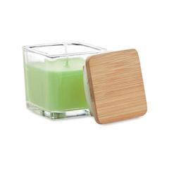 Vue Bougie parfumée carrée 50gr - Pila de couleur vert| Krokrodeal