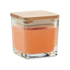 Vue Bougie parfumée carrée 50gr - Pila de couleur orange| Krokrodeal