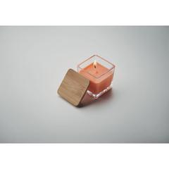 Vue Bougie parfumée carrée 50gr - Pila de couleur orange| Krokrodeal