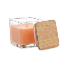 Vue Bougie parfumée carrée 50gr - Pila de couleur orange| Krokrodeal