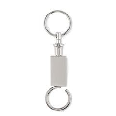 Vue Porte-clefs détachable - Keysplit de couleur gris| Krokrodeal