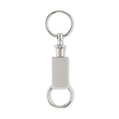Vue Porte-clefs détachable - Keysplit de couleur gris| Krokrodeal
