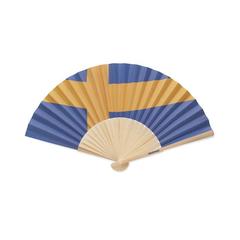 Vue Eventail à motif de drapeau - Funfan de couleur bleu| Krokrodeal