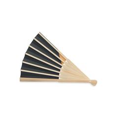 Vue Eventail à motif de drapeau - Funfan de couleur noir| Krokrodeal