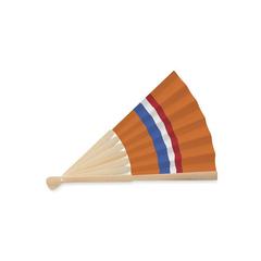 Vue Eventail à motif de drapeau - Funfan de couleur orange| Krokrodeal