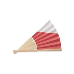 Vue Eventail à motif de drapeau - Funfan de couleur blanc| Krokrodeal