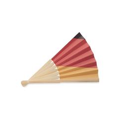 Vue Eventail à motif de drapeau - Funfan de couleur jaune| Krokrodeal