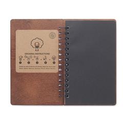 Vue Carnet A5 GROWBOOK™ - Savage de couleur marron| Krokrodeal