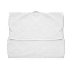 Vue Cape de bain en coton - Hugme de couleur blanc| Krokrodeal