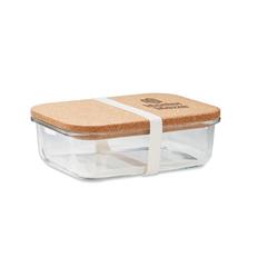 Vue Lunchbox en verre & liège - Canoa de couleur blanc| Krokrodeal