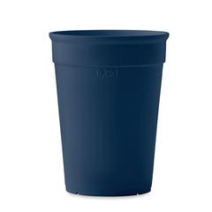 Vue Gobelet en PP recyclé 300ml - Awaycup de couleur bleu| Krokrodeal