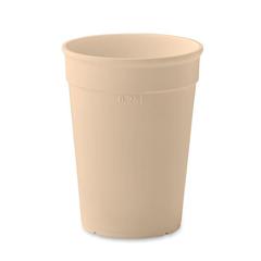 Vue Gobelet en PP recyclé 300ml - Awaycup de couleur marron| Krokrodeal