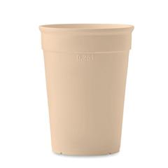Vue Gobelet en PP recyclé 300ml - Awaycup de couleur marron| Krokrodeal