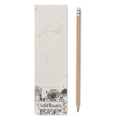 Vue Crayon à papier et graines - Penseed de couleur blanc| Krokrodeal