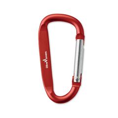 Vue Mousqueton en aluminium. - Gancho de couleur rouge| Krokrodeal