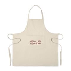 Vue Tablier en coton recyclé - Cuina de couleur marron| Krokrodeal