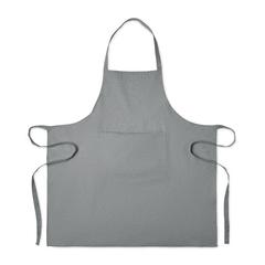 Vue Tablier en coton recyclé - Cuina de couleur gris| Krokrodeal