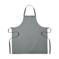 Vue Tablier en coton recyclé - Cuina de couleur gris| Krokrodeal