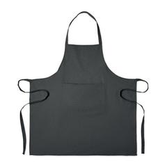 Vue Tablier en coton recyclé - Cuina de couleur noir| Krokrodeal