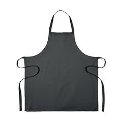 Vue Tablier en coton recyclé - Cuina de couleur noir| Krokrodeal