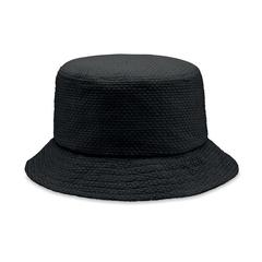 Vue Bob chapeau en paille de papier - Bilgola+ de couleur noir| Krokrodeal