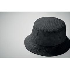 Vue Bob chapeau en paille de papier - Bilgola+ de couleur noir| Krokrodeal